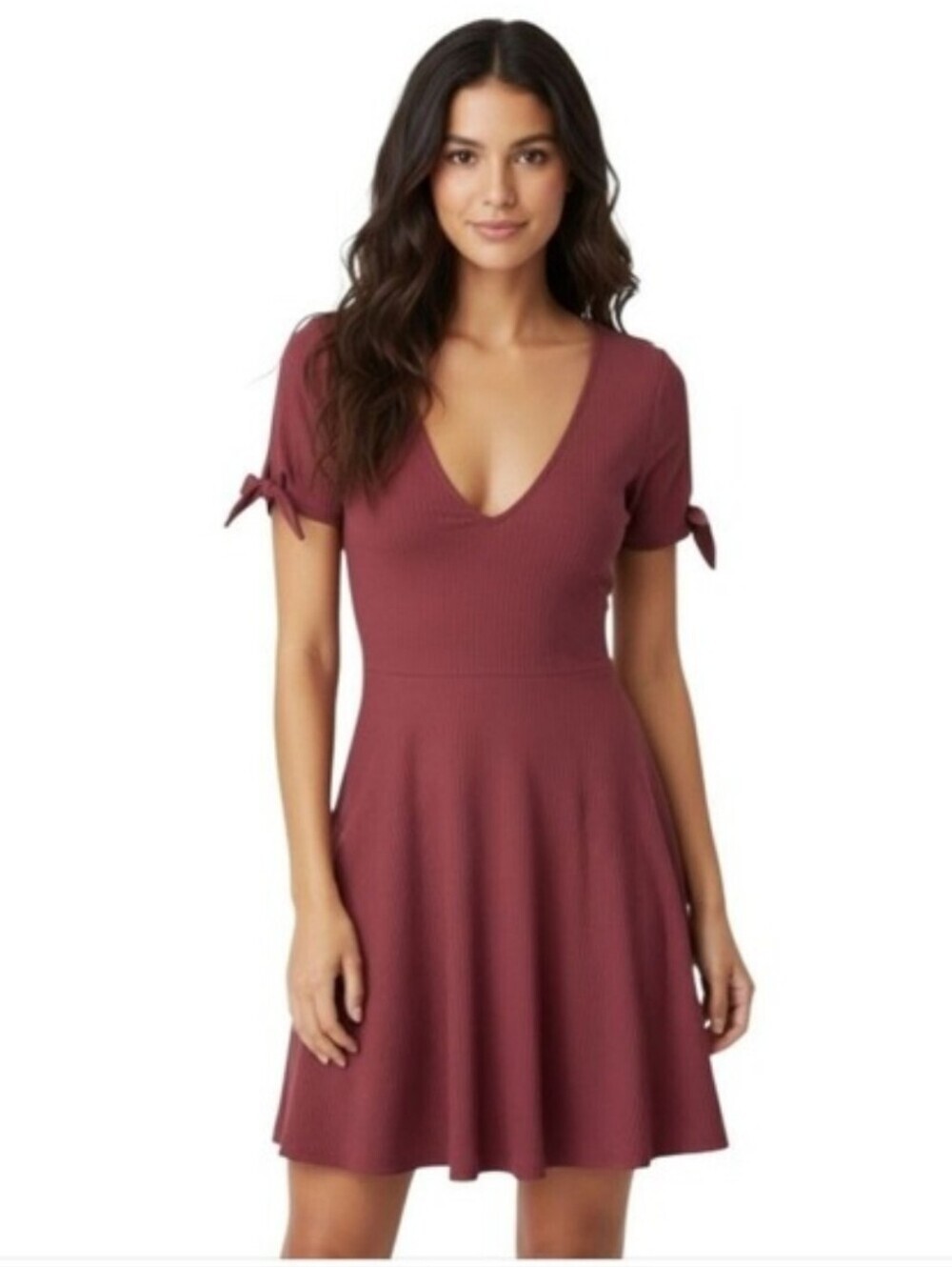 ABERCROMBIE AND FITCH Ribbed Mauve Color Mini Dress Size XS